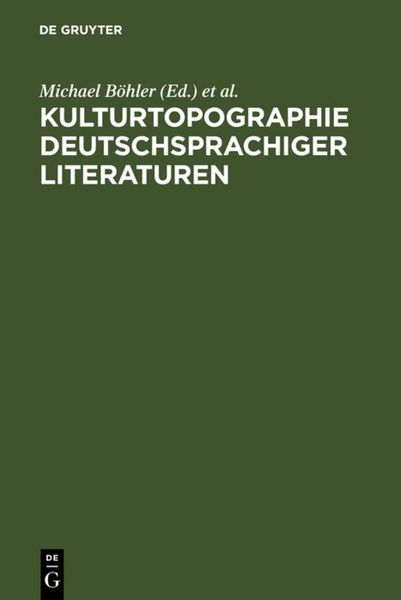 Produktbild: Kulturtopographie deutschsprachiger Literaturen
