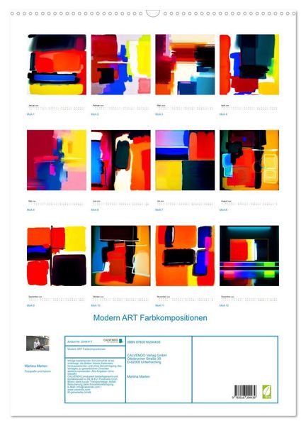 Produktbild: Modern ART Farbkompositionen (Wandkalender 2026 DIN A2 hoch), CALVENDO Monatskalender