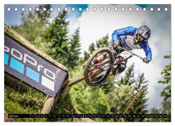 Produktbild: Downhill Racing (Tischkalender 2026 DIN A5 quer), CALVENDO Monatskalender