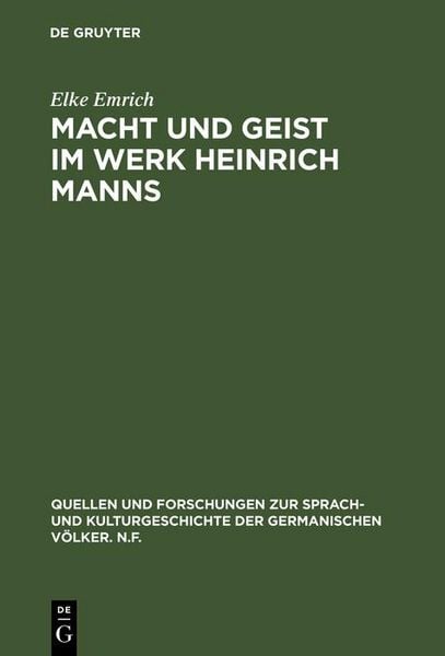 Produktbild: Macht und Geist im Werk Heinrich Manns