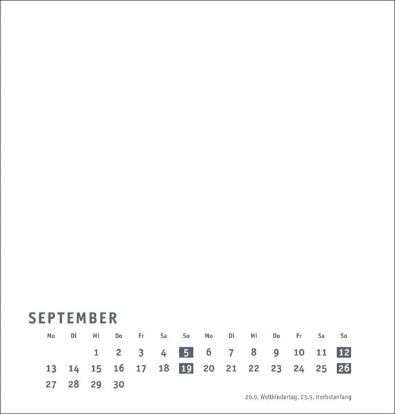 Produktbild: Premium-Bastelkalender wei&szlig; mittel 2027