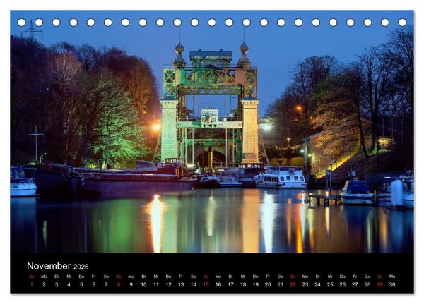 Produktbild: Ruhrlights II - Nachtlichter des Ruhrgebietes (Tischkalender 2026 DIN A5 quer), CALVENDO Monatskalender