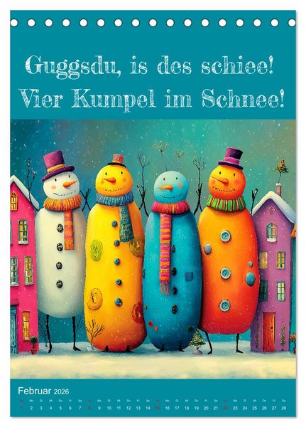Produktbild: Erzgebirge mei Haamit - Mundart-Kalender mit s&auml;chsischem Humor (Tischkalender 2026 DIN A5 hoch), CALVENDO Monatskalender