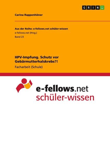 Produktbild: HPV-Impfung. Schutz vor Geb&auml;rmutterhalskrebs?!