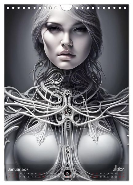 Produktbild: Biomechanic Portrait - Sch&ouml;nheit zwischen Mensch und Maschine (Wandkalender 2027 DIN A4 hoch), CALVENDO Monatskalender