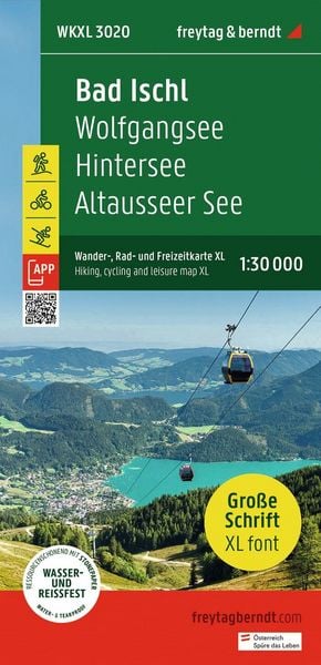 Produktbild: freytag & berndt Wanderkarte WKXL 3020 Bad Ischl, Wolfgangsee - Hintersee - Altausseer See 1:30.000