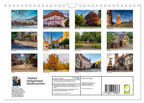 Produktbild: Heilbad Heiligenstadt Stadtansichten (Wandkalender 2026 DIN A4 quer), CALVENDO Monatskalender