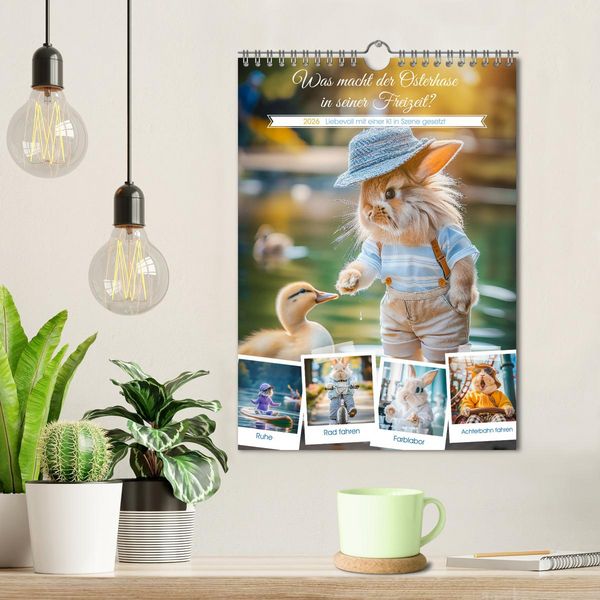 Produktbild: Was macht der Osterhase in seiner Freizeit (Wandkalender 2026 DIN A4 hoch), CALVENDO Monatskalender
