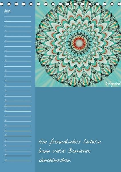 Produktbild: Mandala - Spiegel der Seele / immerw&auml;hrender Geburtstagskalender (Tischkalender immerw&auml;hrend DIN A5 hoch)