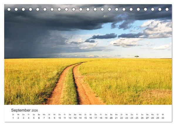 Produktbild: Safari durch Afrika (Tischkalender 2026 DIN A5 quer), CALVENDO Monatskalender