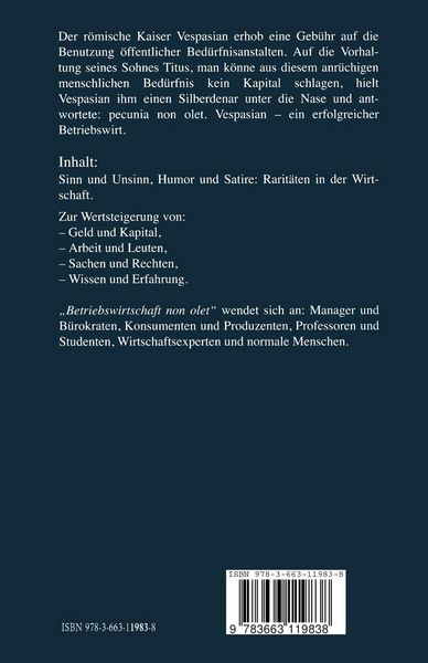 Produktbild: Betriebswirtschaft non olet