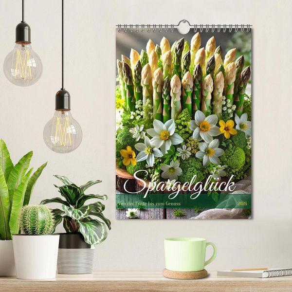 Produktbild: Spargelgl&uuml;ck &ndash; von der Ernte bis zum Genuss (Wandkalender 2026 DIN A4 hoch), CALVENDO Monatskalender