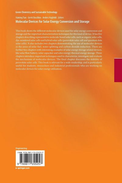Produktbild: Molecular Devices for Solar Energy Conversion and Storage