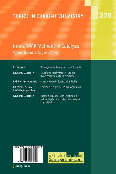 Produktbild: In situ NMR Methods in Catalysis