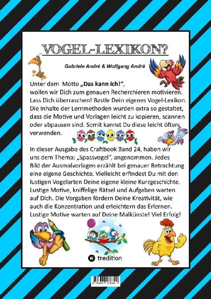 Produktbild: Craftbook - Tolle Ausmalmotive - Spannendes Fang den Wurm Spiel - R&auml;tsel - Bunte Farb Vorgaben - Lustige V&ouml;gel