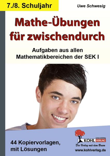 Produktbild: Mathe-&Uuml;bungen f&uuml;r zwischendurch 7./8. Schuljahr
