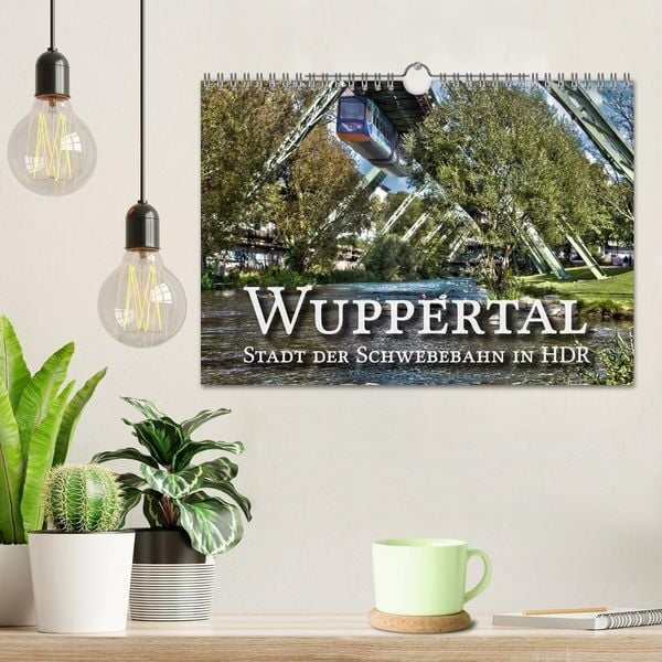Produktbild: Wuppertal - Stadt der Schwebebahn in HDR (Wandkalender 2027 DIN A4 quer), CALVENDO Monatskalender