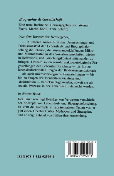 Produktbild: Methoden der Biographie- und Lebenslaufforschung