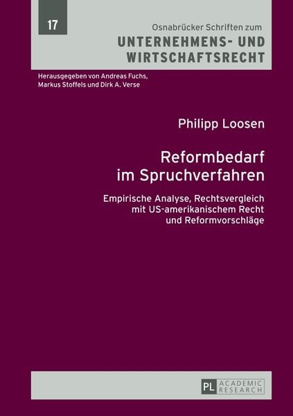 Produktbild: Reformbedarf im Spruchverfahren