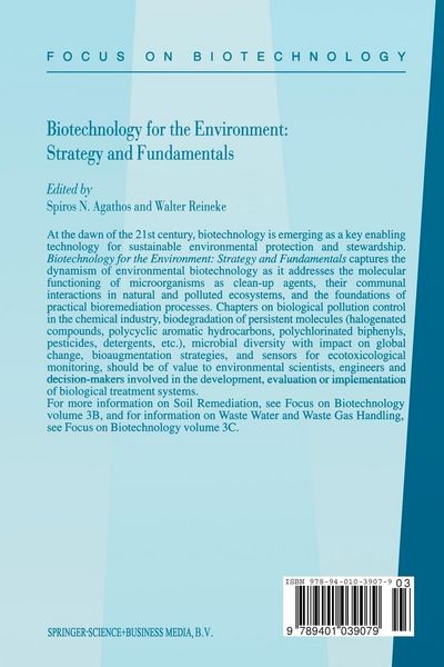 Produktbild: Biotechnology for the Environment: Strategy and Fundamentals