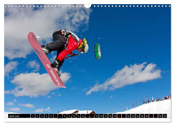 Produktbild: Snowkiting (Wandkalender 2026 DIN A3 quer), CALVENDO Monatskalender