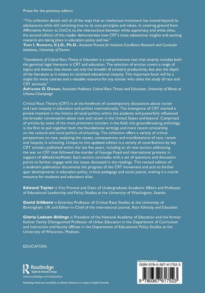 Produktbild: Foundations of Critical Race Theory in Education