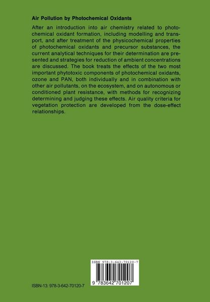 Produktbild: Air Pollution by Photochemical Oxidants