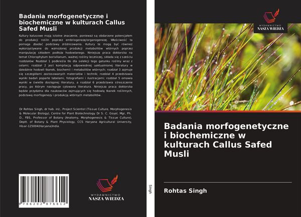Produktbild: Badania morfogenetyczne i biochemiczne w kulturach Callus Safed Musli