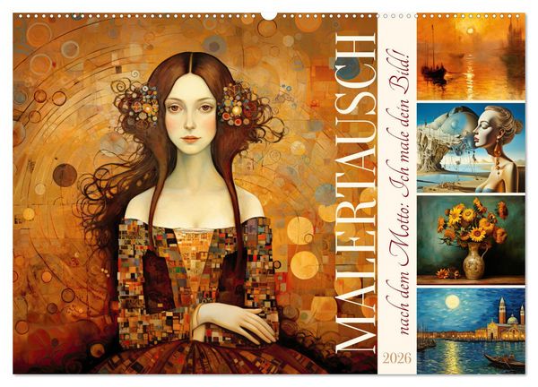 Malertausch (Wandkalender 2026 DIN A2 quer), CALVENDO Monatskalender