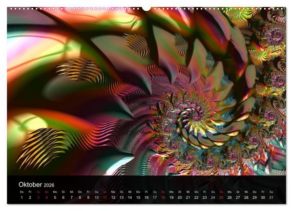 Produktbild: Fraktale Sch&ouml;nheit 2026 (hochwertiger Premium Wandkalender 2026 DIN A2 quer), Kunstdruck in Hochglanz