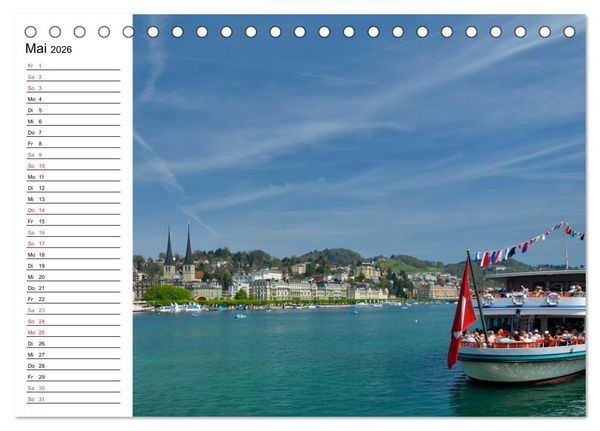 Produktbild: Erleben Sie LUZERN (Tischkalender 2026 DIN A5 quer), CALVENDO Monatskalender