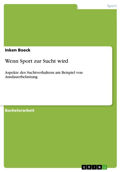 Produktbild: Wenn Sport zur Sucht wird