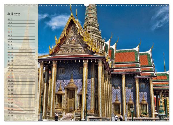 Produktbild: Bangkok - K&ouml;nigreich Thailand (hochwertiger Premium Wandkalender 2026 DIN A2 quer), Kunstdruck in Hochglanz