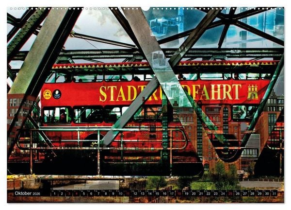 Produktbild: Hamburg Abstrakt (hochwertiger Premium Wandkalender 2026 DIN A2 quer), Kunstdruck in Hochglanz