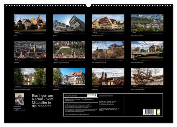 Produktbild: Esslingen am Neckar - Vom Mittelalter in die Moderne (Wandkalender 2026 DIN A2 quer), CALVENDO Monatskalender