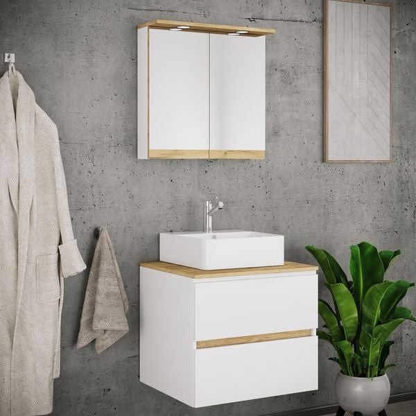 Produktbild: 3 tlg. Badm&ouml;bel-Set mit Waschbecken Cosila-A 61 cm
