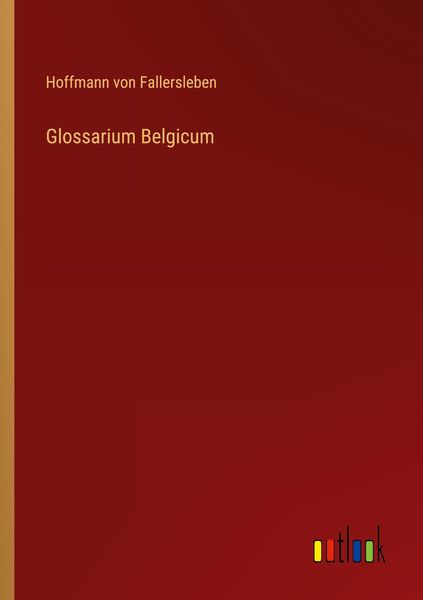 Produktbild: Glossarium Belgicum