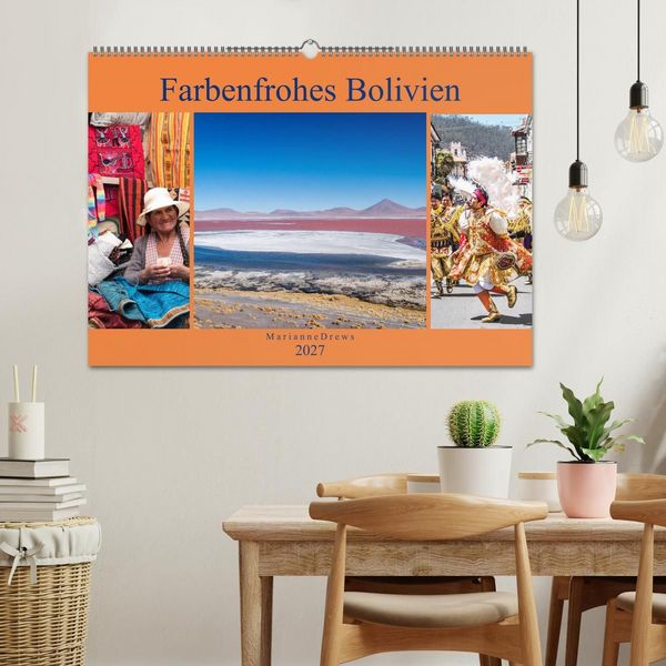 Produktbild: Farbenfrohes Bolivien (Wandkalender 2027 DIN A2 quer), CALVENDO Monatskalender