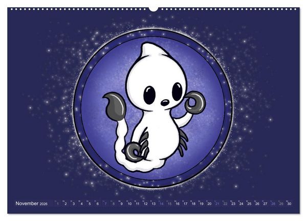 Produktbild: Geister Sternzeichen (Wandkalender 2026 DIN A2 quer), CALVENDO Monatskalender