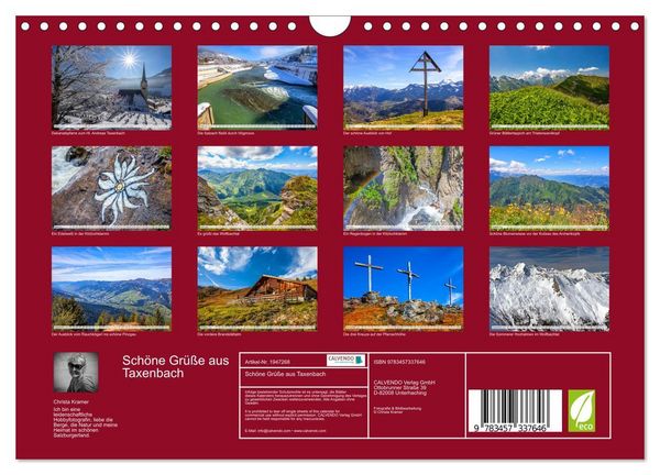 Produktbild: Sch&ouml;ne Gr&uuml;&szlig;e aus Taxenbach (Wandkalender 2026 DIN A4 quer), CALVENDO Monatskalender