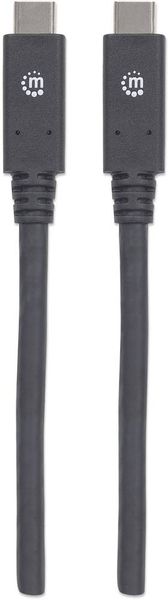 Produktbild: Manhattan USB-Kabel USB 3.2 Gen1 USB-C&reg; Stecker 2.00m Schwarz 354905