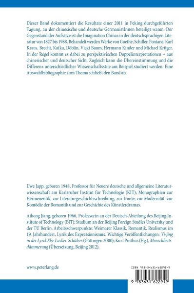 Produktbild: China in der deutschen Literatur 1827-1988