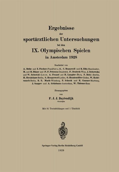 Produktbild: Ergebnisse der sport&auml;rztlichen Untersuchungen bei den IX. Olympischen Spielen in Amsterdam 1928