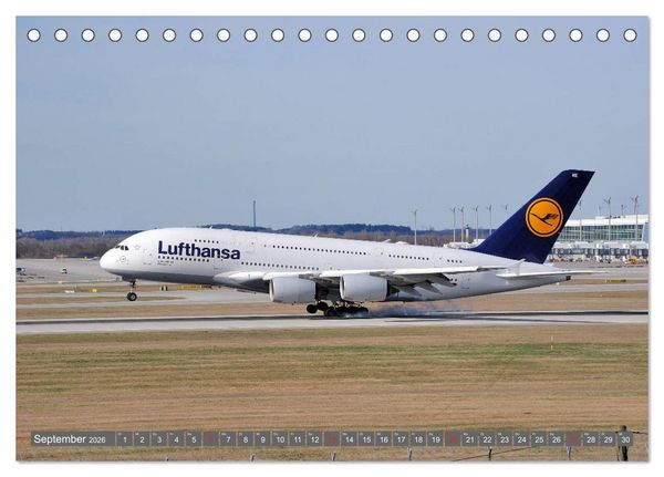 Produktbild: Flugzeuge zwischen Himmel und Erde (Tischkalender 2026 DIN A5 quer), CALVENDO Monatskalender