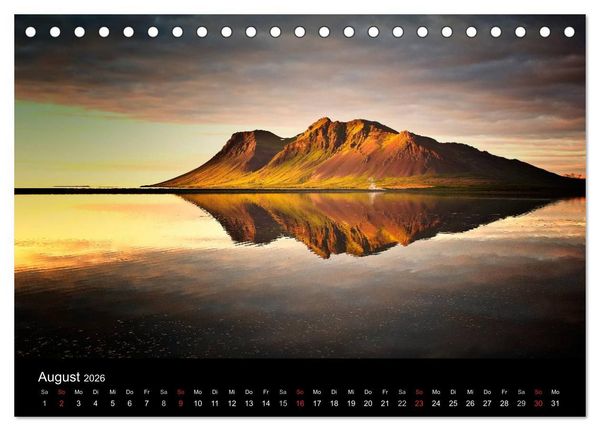 Produktbild: Island - Insel aus Feuer und Eis (Tischkalender 2026 DIN A5 quer), CALVENDO Monatskalender