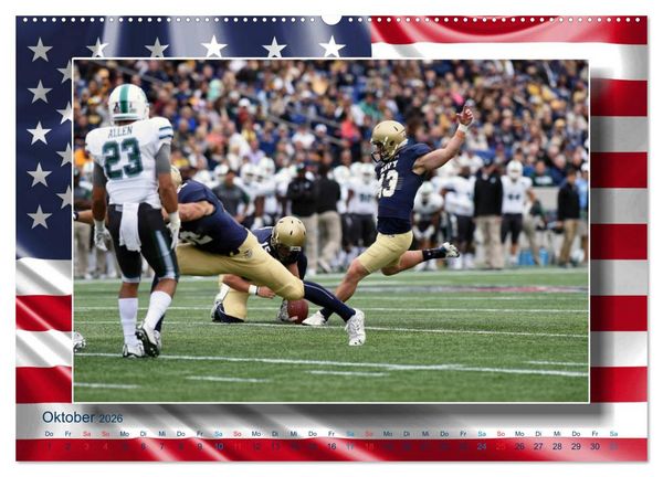 Produktbild: American Football - Kickoff (Wandkalender 2026 DIN A2 quer), CALVENDO Monatskalender