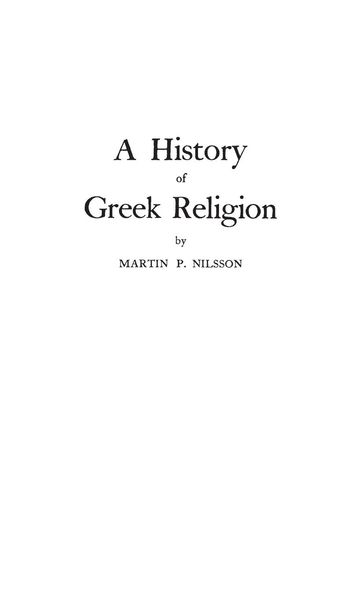 Produktbild: A History of Greek Religion