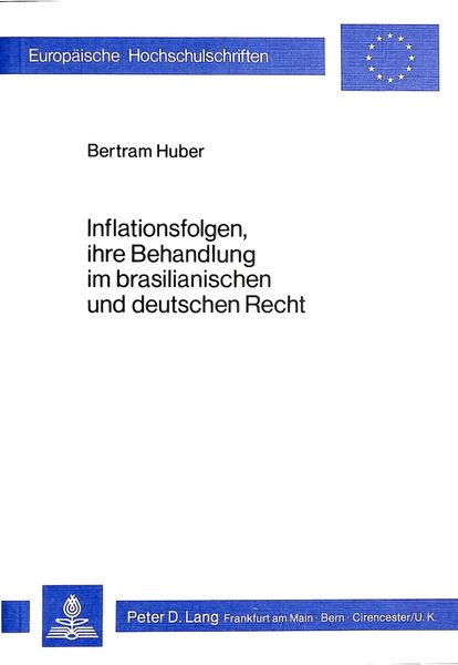 Produktbild: Inflationsfolgen, ihre Behandlung im brasilianischen und deutschen Recht