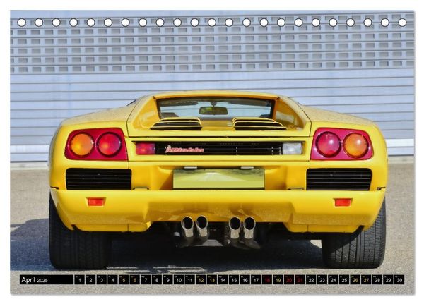 Produktbild: Ein Teufel in Gelb Lamborghini Diablo PHOTOART (Tischkalender 2025 DIN A5 quer), CALVENDO Monatskalender