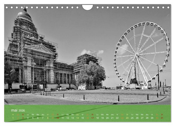 Produktbild: Bruxelles en confinement (Calendrier mural 2026 DIN A4 vertical), CALVENDO calendrier mensuel